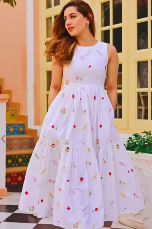 Girls Indian 100% pure cotton Anarkali kurta