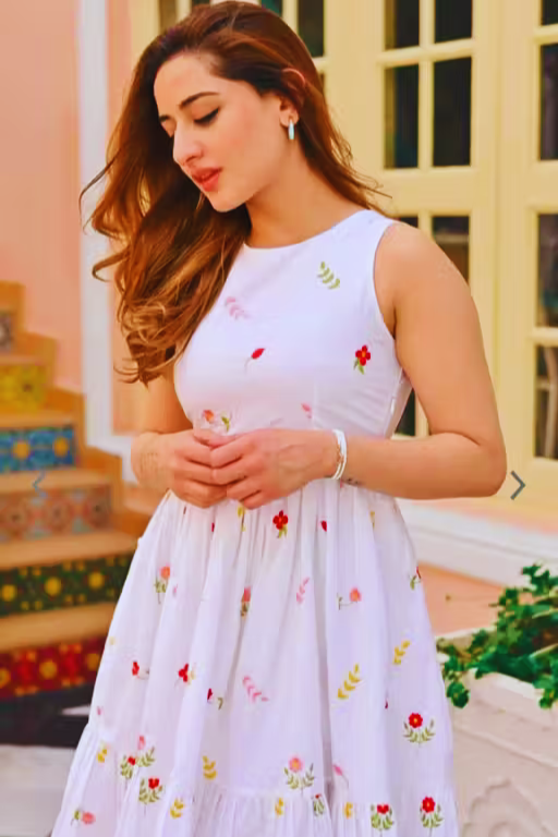 Girls Indian 100% pure cotton Anarkali kurta