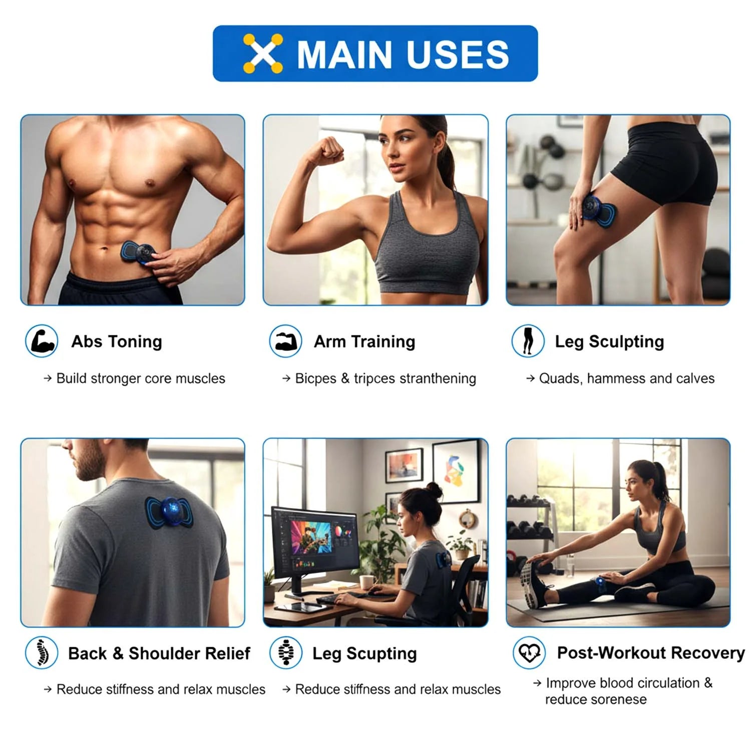 Portable Electric Neck Massager with cable